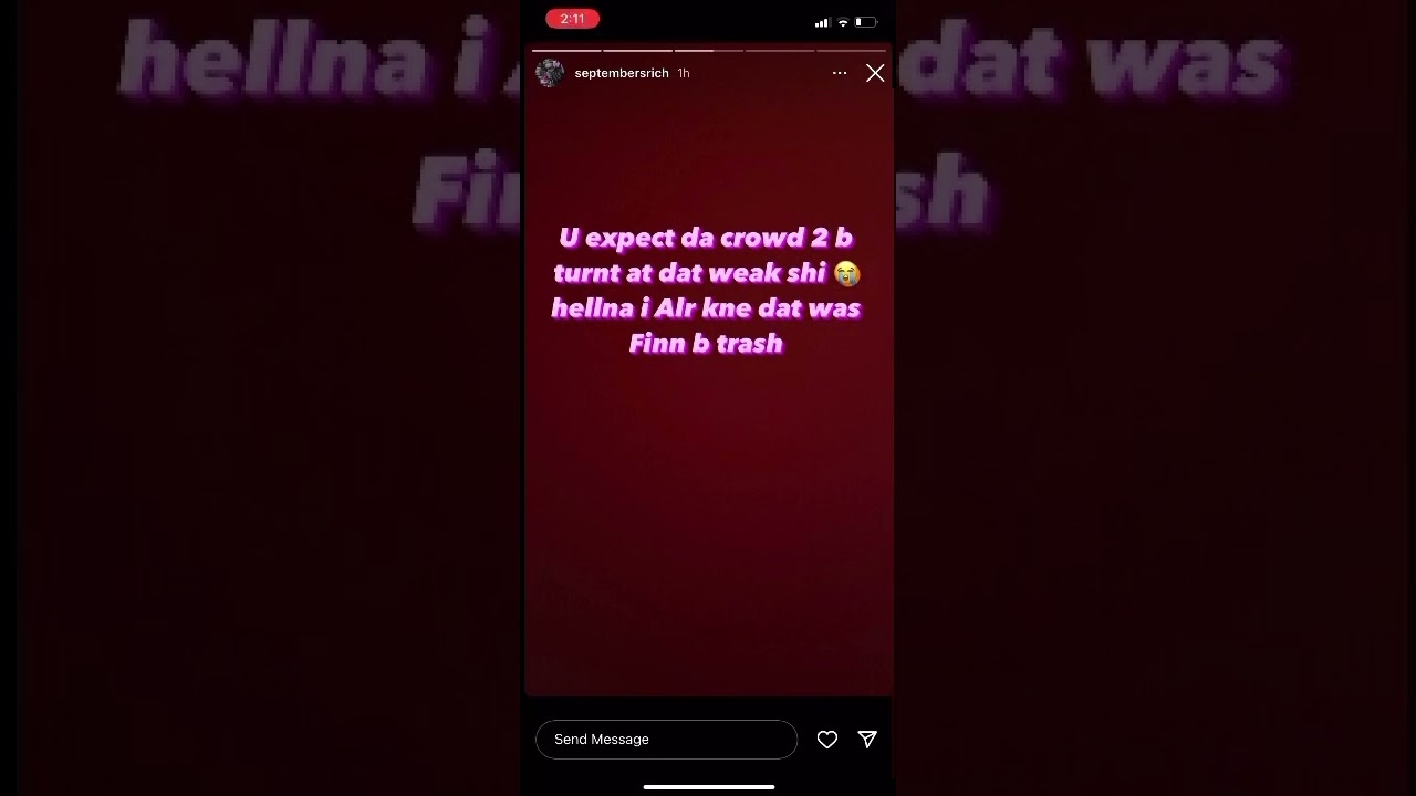 Septembersrich mad after Concert | Stories 3/25/22
