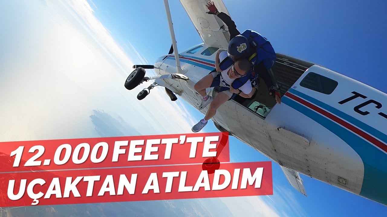 12.000 Feet'te Uçaktan Atladım -  Skydiving Efes - Bunu da Denedim