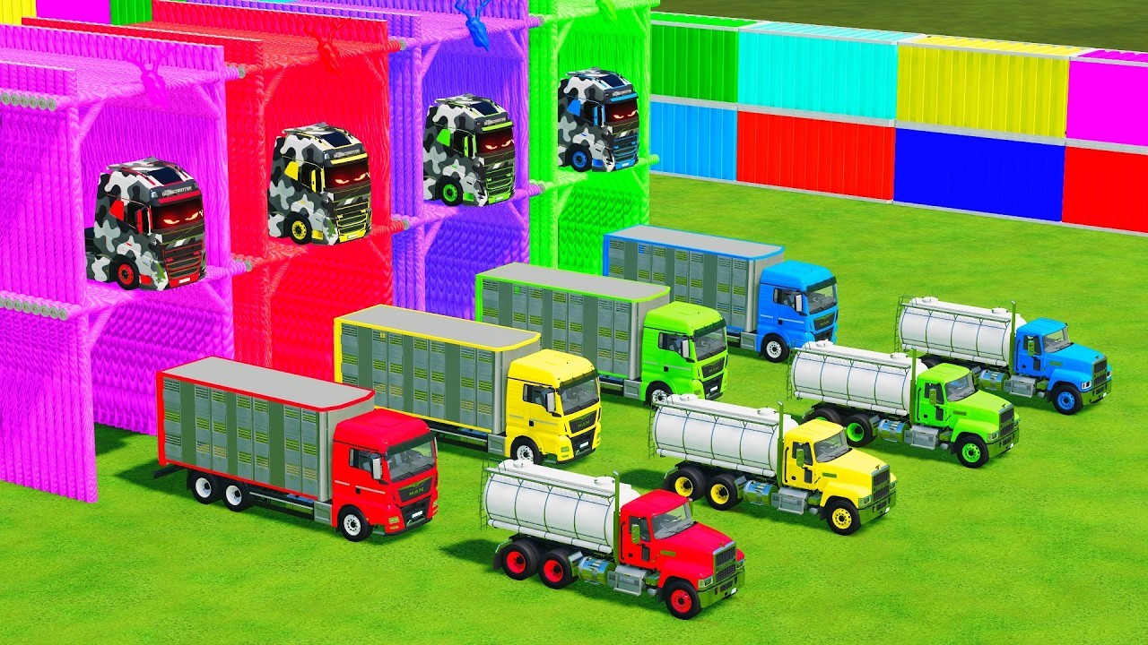 MASSIVE POLICE CAR TRANSPORT WITH SCANIA AND MERCEDES TRUCKS – FS25!