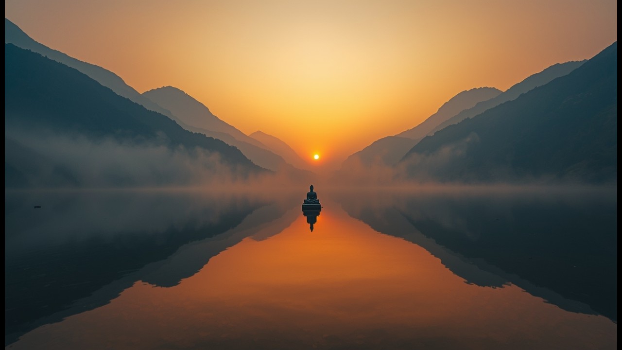 Relaxing Ambient Music🌿Peaceful Lake & Mountains #relaxingmusic #deepsleep #meditation #ambient