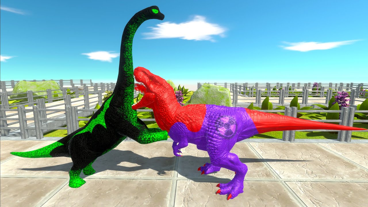 RED HULK T-REX OASIS DEATH RUN - Animal Revolt Battle Simulator