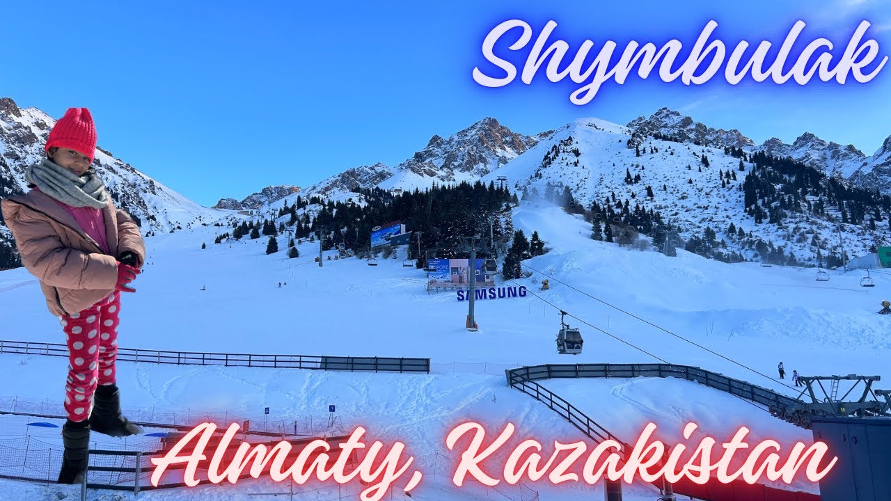 Shymbulak in WINTERS- Kazakistan Almat |Learn to Ski ⛷️ My Parents had drinks at 7200 feet