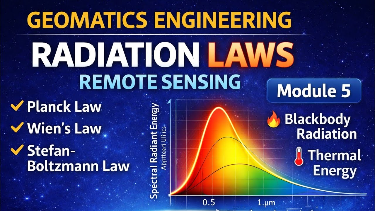 Remote Sensing | Radiation Laws | Module -5 | GATE | ISRO | Civil engineering| Geoinformatics | Sci.