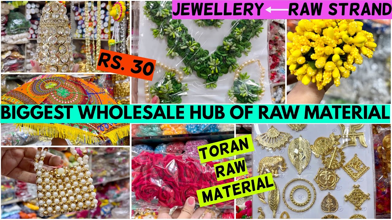 BIGGEST WHOLESALE HUB OF RAW MATERIAL IN MUMBAI | FLOWER JEWELLERY MAKING MATERIAL | TORAN MAKING