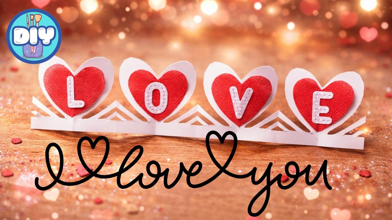 DIY Decorazione LOVE fai da te ✂️ Lavoretto di carta semplice e creativo