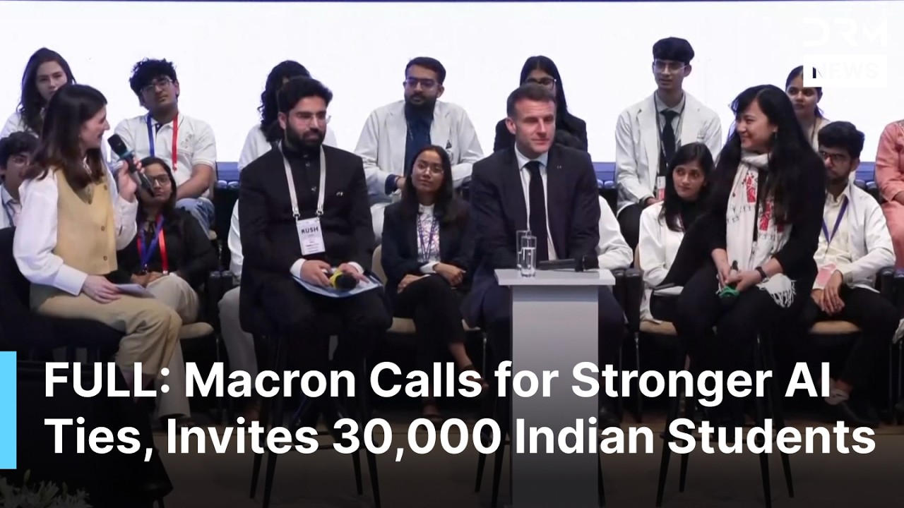 FULL DISCUSSION: Macron Calls for Stronger AI Ties, Invites 30,000 Indian Students to France | AC1B