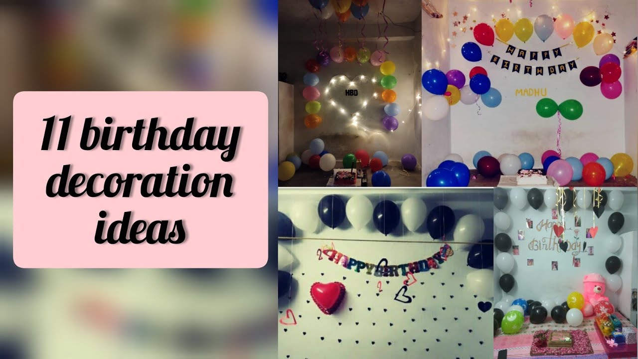 Birthday decoration ideas | 11 decoration ideas | birthday decoration ideas in hostel | DIY