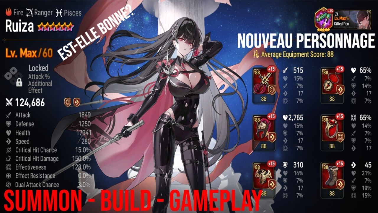 Epic Seven - Ruiza Summon/Gameplay (FR) - Arena - Deps