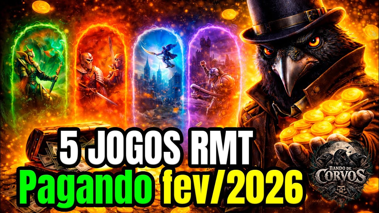 5 jogos RMT pagando em Fevereiro 2026 - Dinheiro com Joguinhos RMT