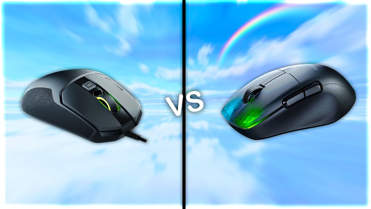 Roccat Kone Pro против Roccat Kain (сравнение мышей)