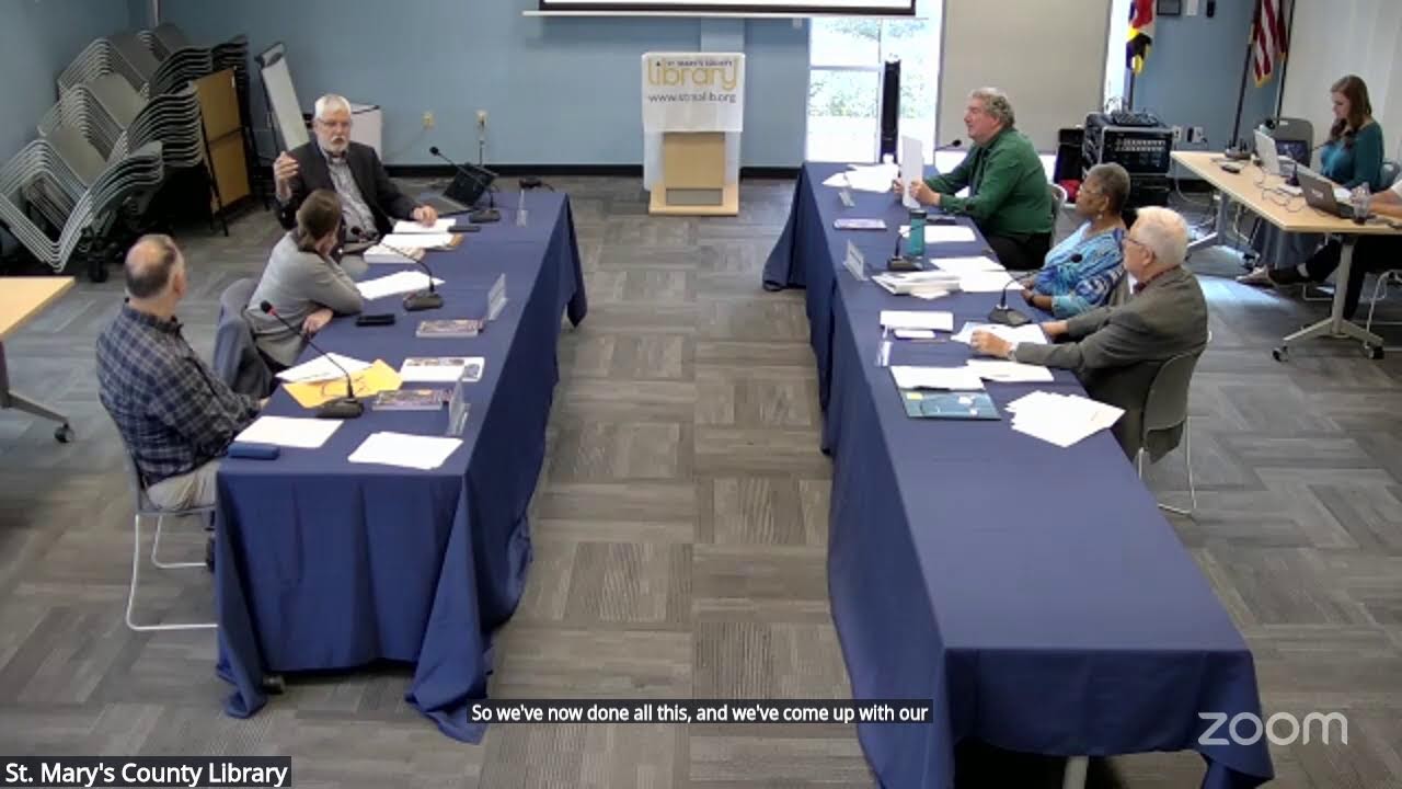 St. Mary's County Library Board Meeting 10/10/2025
