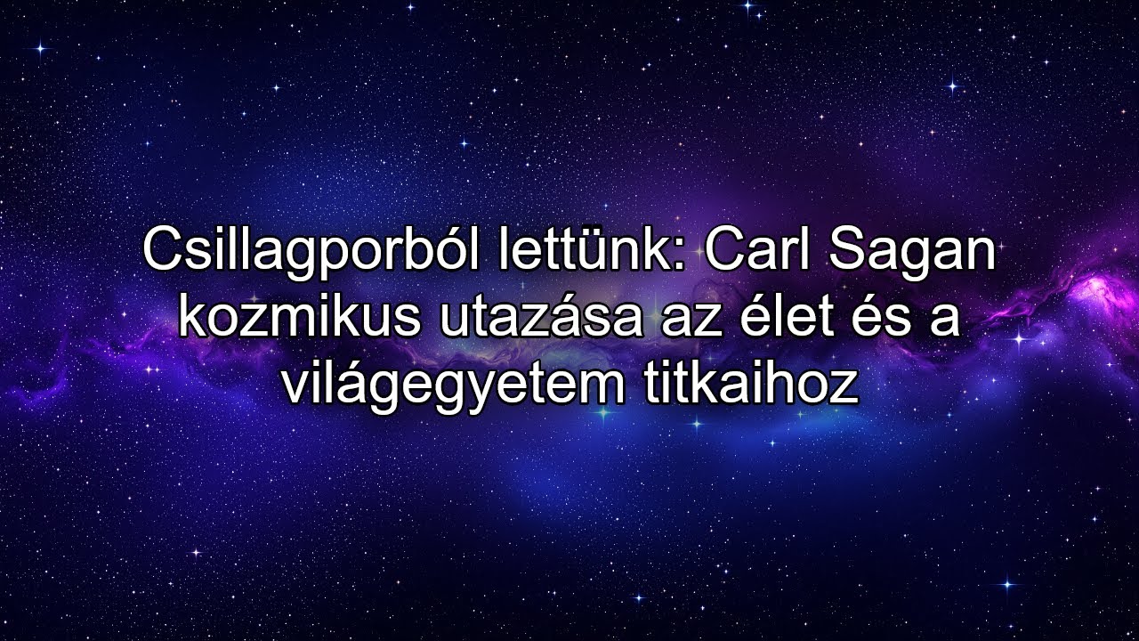 Csillagporból lettünk: Carl Sagan kozmikus utazása az élet és a világegyetem titkaihoz