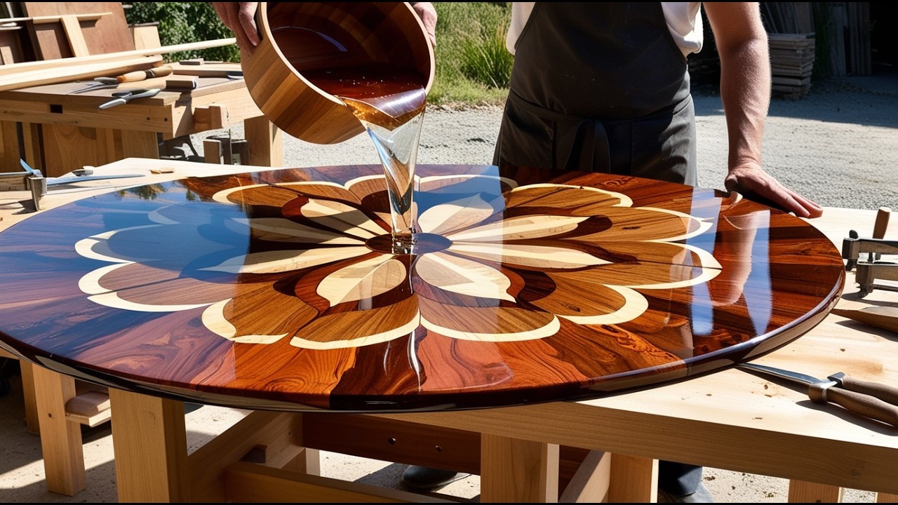 Woodwork Combined With Epoxy Resin = Amazing Transformation Result!