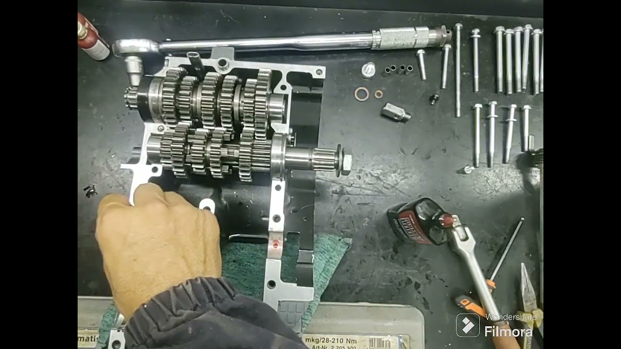 proyecto Kawasaki ninja armado de cigüeñal y carter
