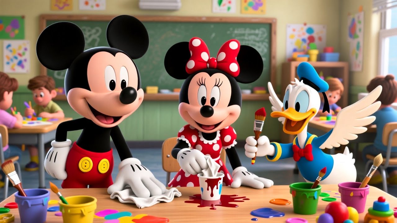 Mickey & Minnie’s Magical School and Toy Painting Adventure 🎨🐭 | Fun Learning Kids Story 💫