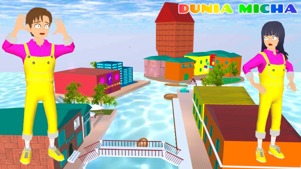 Yuta Mio Terjebak Banjir Lava Zombie Gak Bisa Lewat Di Tembok Titan 🤯 Sakura School Simulator