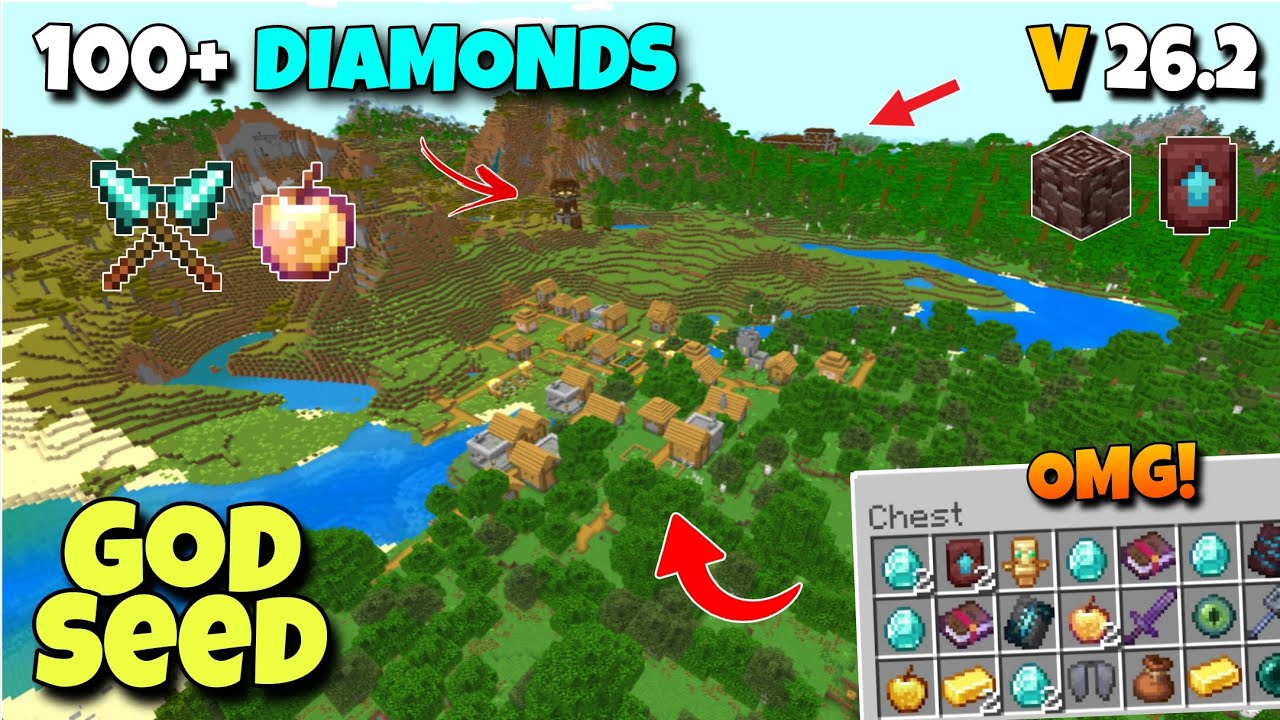 🔥Ultimate [God Seed] For Minecraft 26.2 Bedrock And PE | Seed Minecraft 26.2 | Minecraft Seeds 
