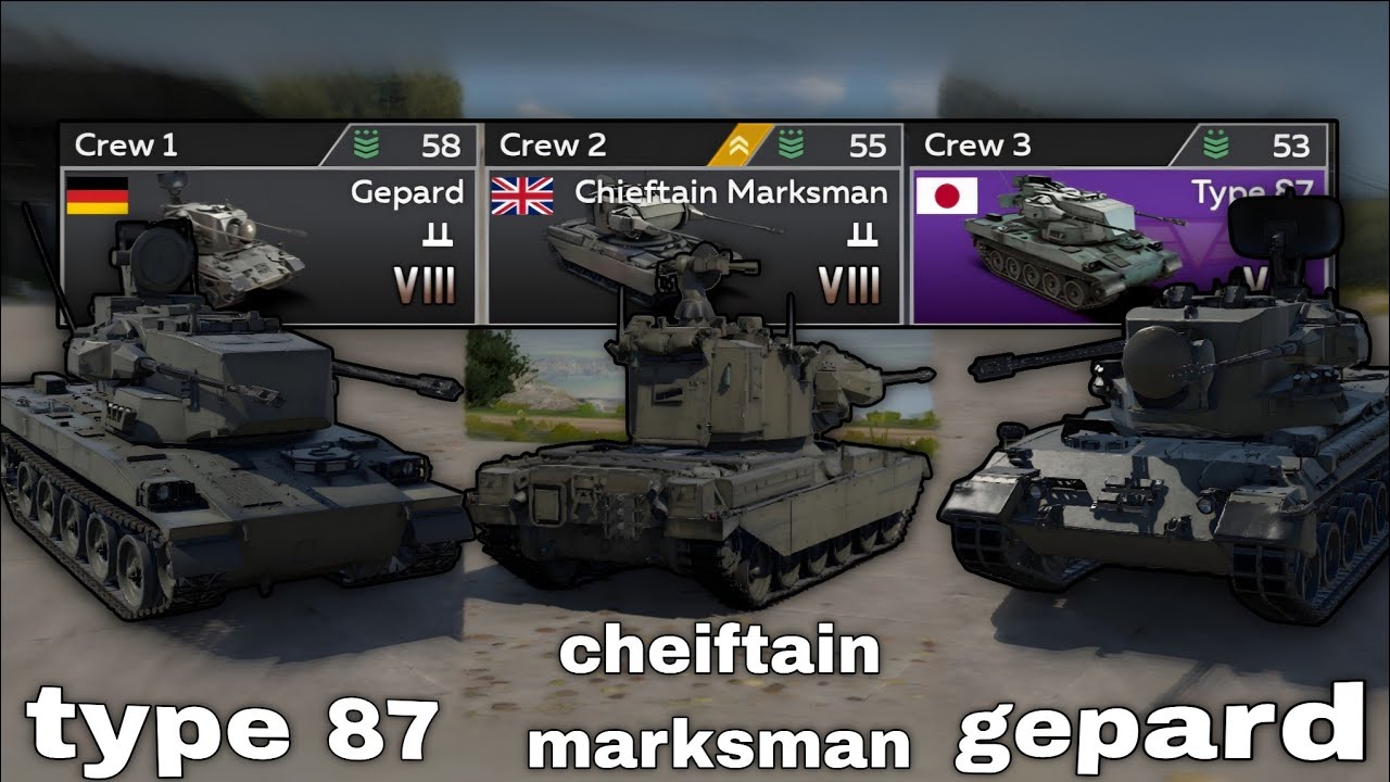 Triple Gepard Lineup - War Thunder Mobile