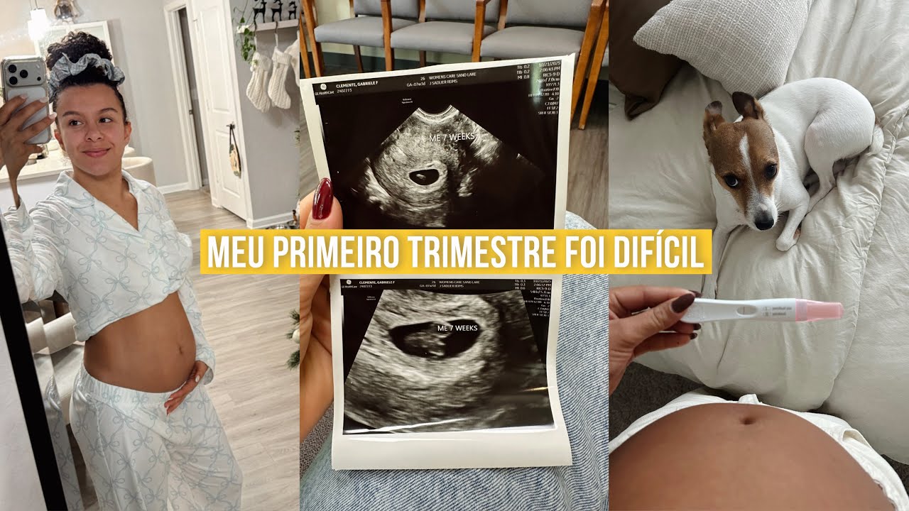 MEU PRIMEIRO TRIMESTRE DE GRAVIDEZ 🤍 | Sintomas, Medos, Desejos e Exames 