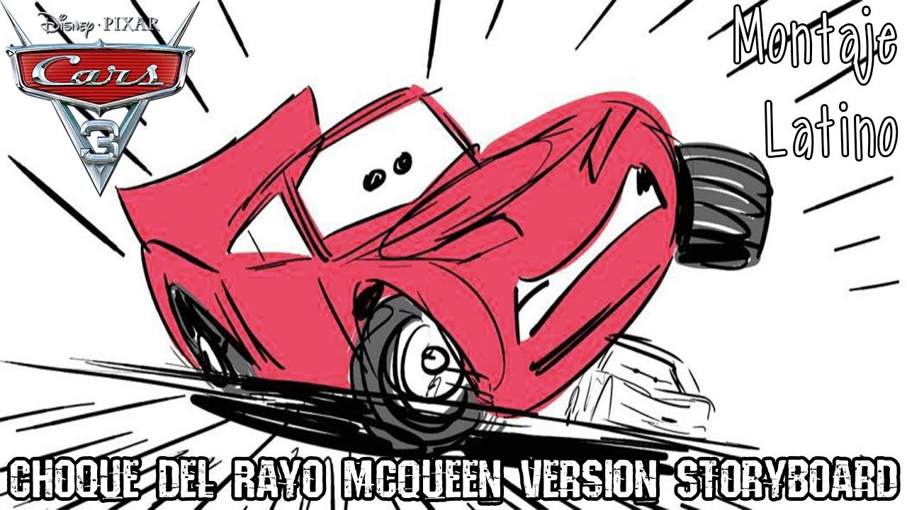 Cars 3 - Choque del Rayo McQueen (Versión Storyboard) Montaje Latino