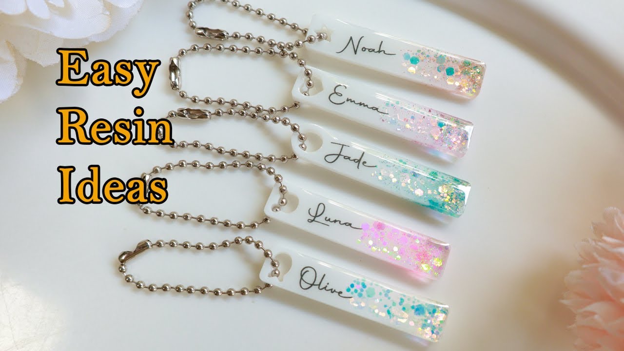 Personalized Resin Art Ideas | Resin art for beginners Step by Step | Resin keychain with Names