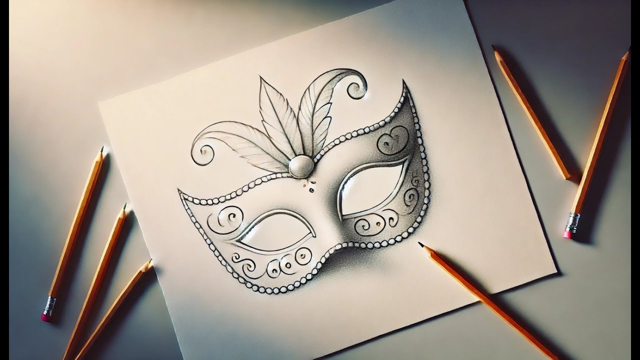 Comment dessiner un masque de carnaval facile à dessiner