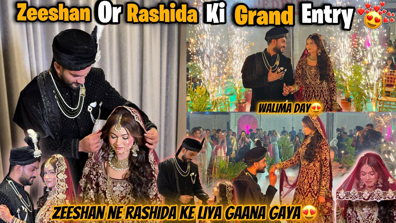 Zeeshan Or Rashida Ke Walima Me Grand Entry 😍| Bridal Shoot Walima | Fokats | Abresh & Zeeshan