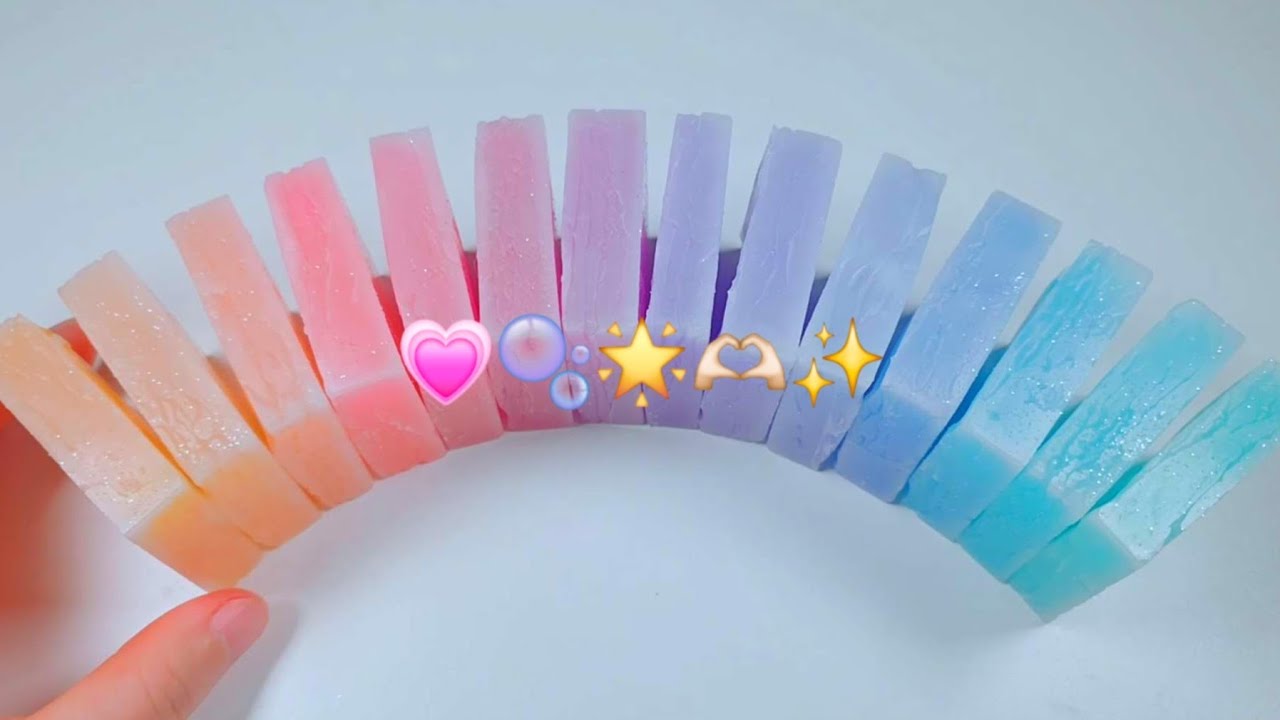 💗 Satisfying Crunchy Square Wax Slime ASMR | 만족스러운 크런치 네모 왁스 슬라임 💗✨️