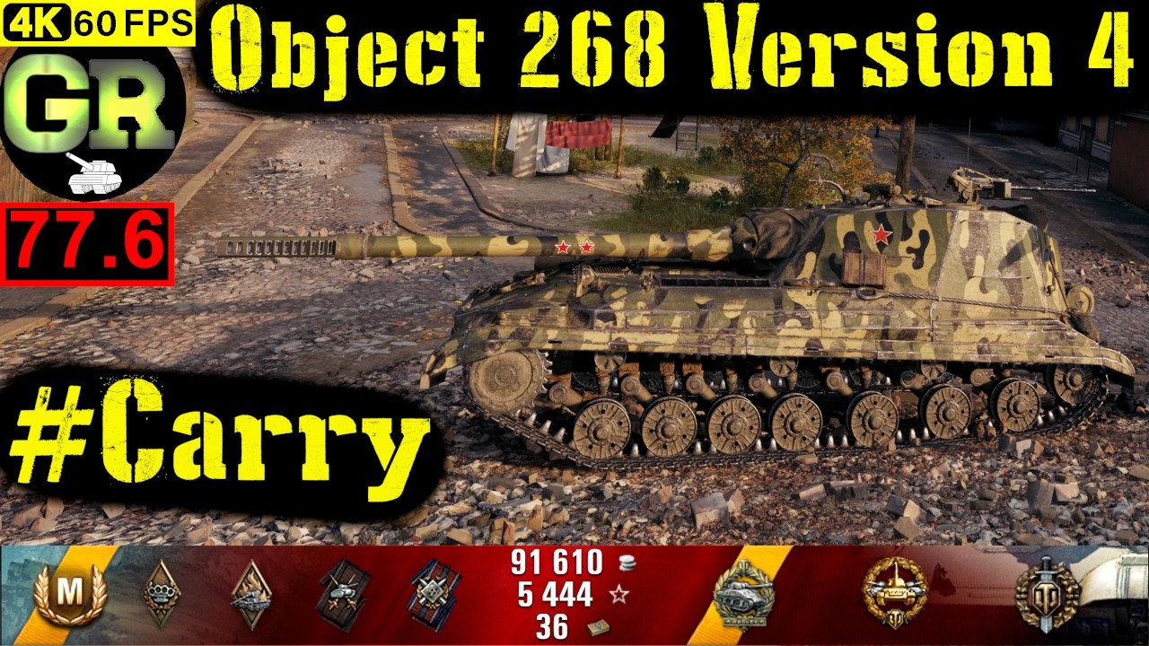 World of Tanks Object 268 Version 4 WoT Replay - 9 Kills 8.2K DMG(Patch 1.4.0)