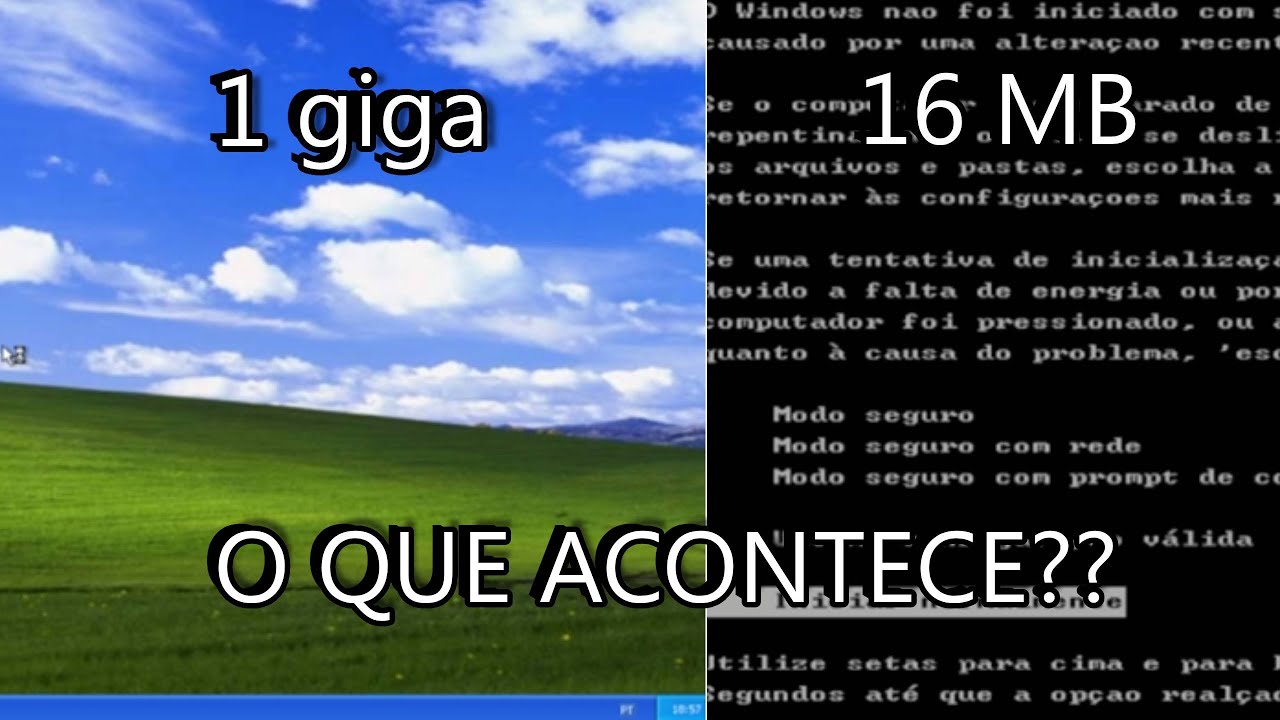 O que acontece se o RAM fica diminuindo no Windows XP