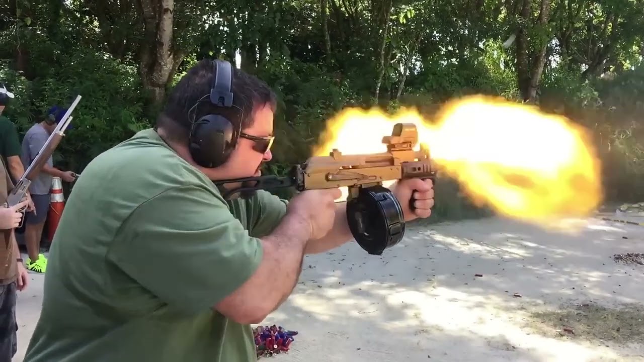 CW Gunwerks Full Auto Ak47 Micro Draco with a 75 Round Drum