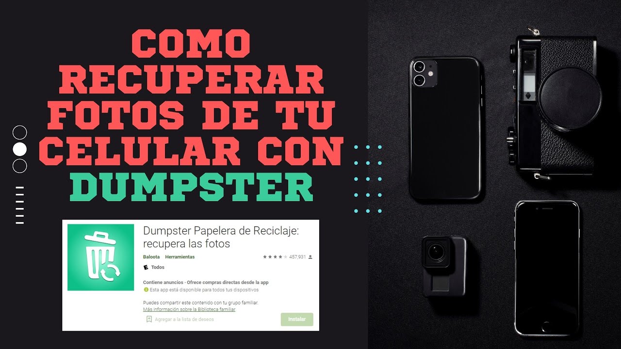 Como recuperar fotos del celular con Dumpster😎📱