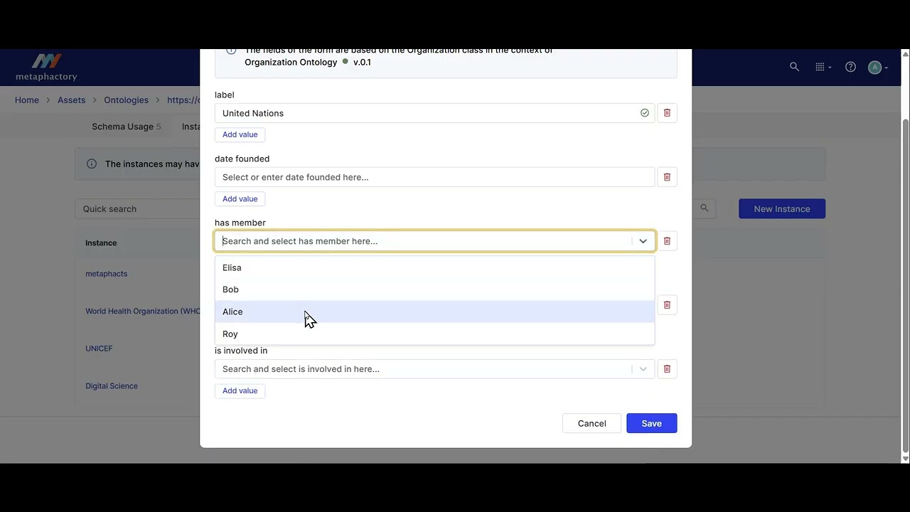 Instance Data Management | metaphactory Business User tutorial 2026