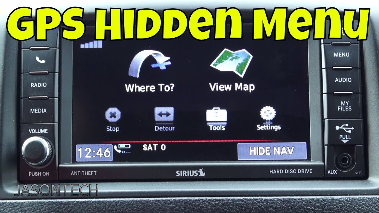 Ukryte menu w nawigacji GPS Uconnect 430N