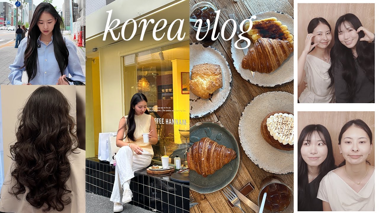 Korea Vlog 🩷 A day in Busan, Exploring Seoul, Getting a Perm 💇🏻‍♀️, Bakeries, Coffee