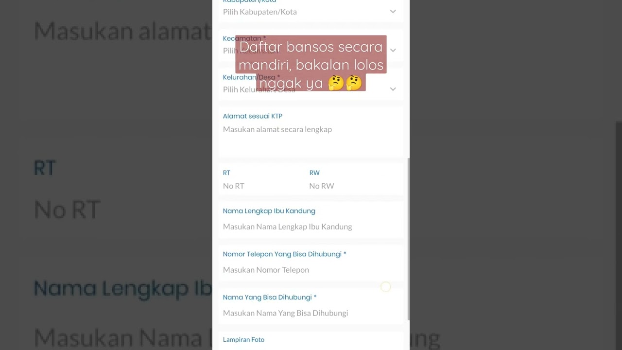 Cara daftar bansos secara online atau mandiri