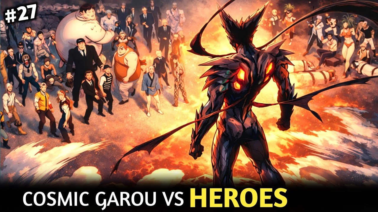 COSMIC GAROU VS ALL HEROES BEGINS...| [165] One Punch Man Manga Explained in Hindi (#27)