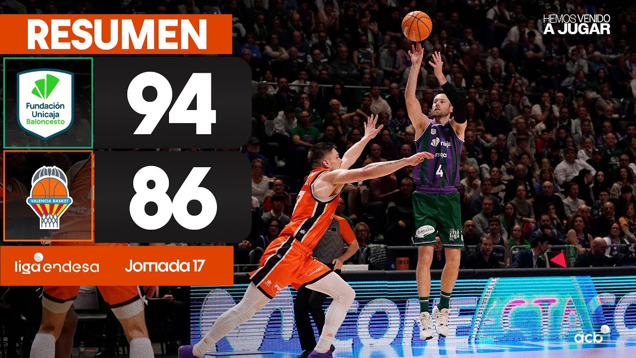 Unicaja - Valencia Basket (94-86) RESUMEN | Liga Endesa 2024-25