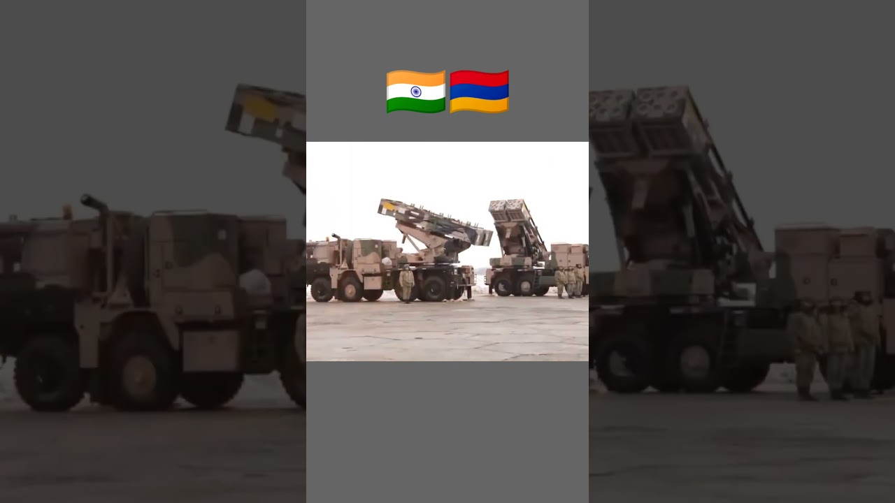 🇮🇳🇦🇲 Armenia showcases in-service Indian weapons like Akash, Pinaka, ATAGS, MaRG, etc