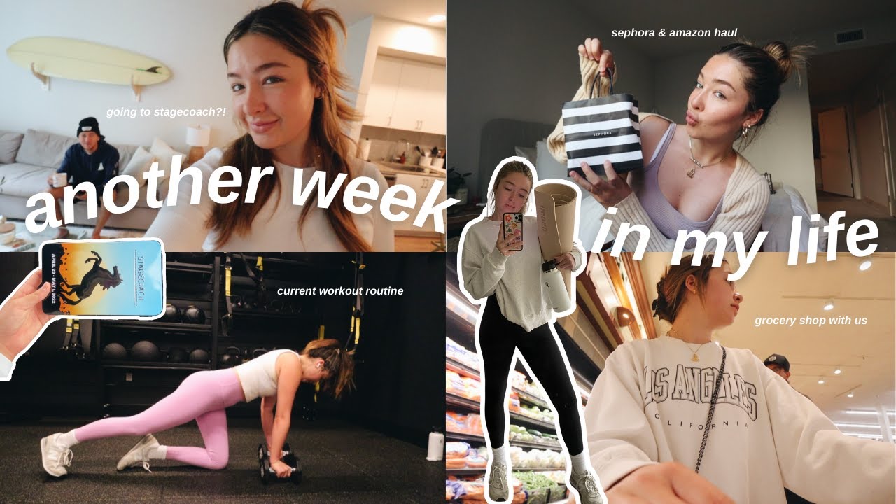 week in my life: grocery shop with us, current workout, amazon & sephora haul & more!