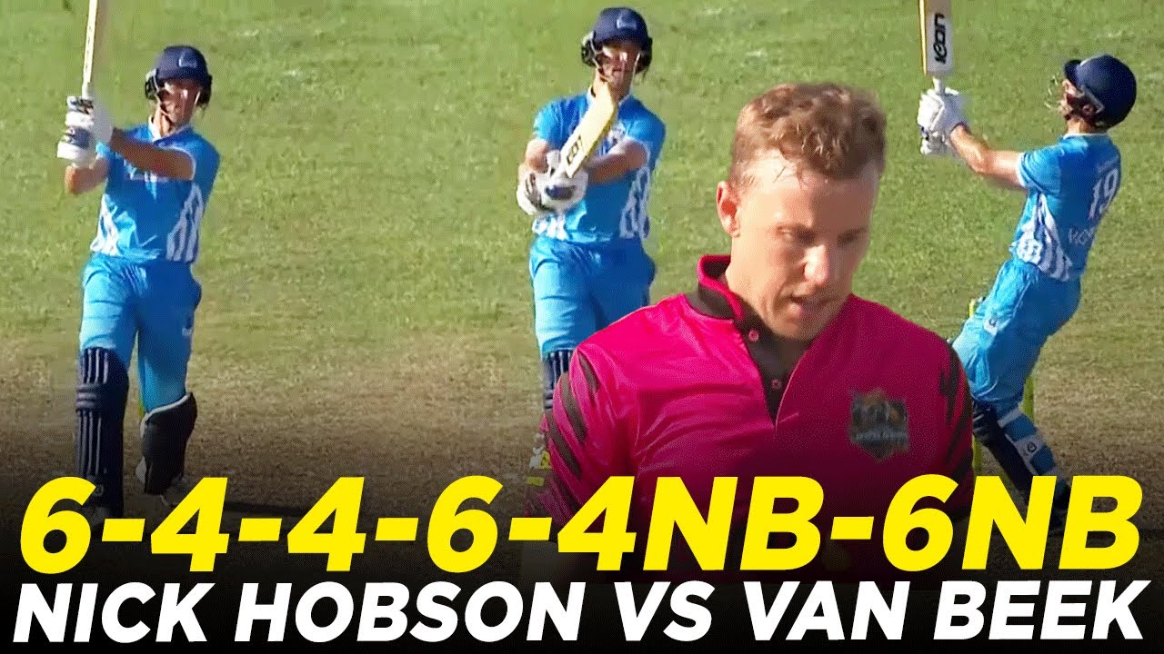 Last Over | Nick Hobson vs Logan van Beek | Caribbean vs Grand Cayman | Match 3 | MAX60 2024 | M7A1A