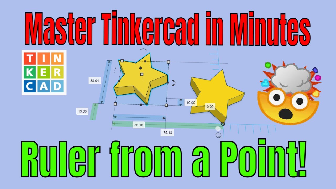 The Slickest Way to Use the Tinkercad Ruler from a Point!