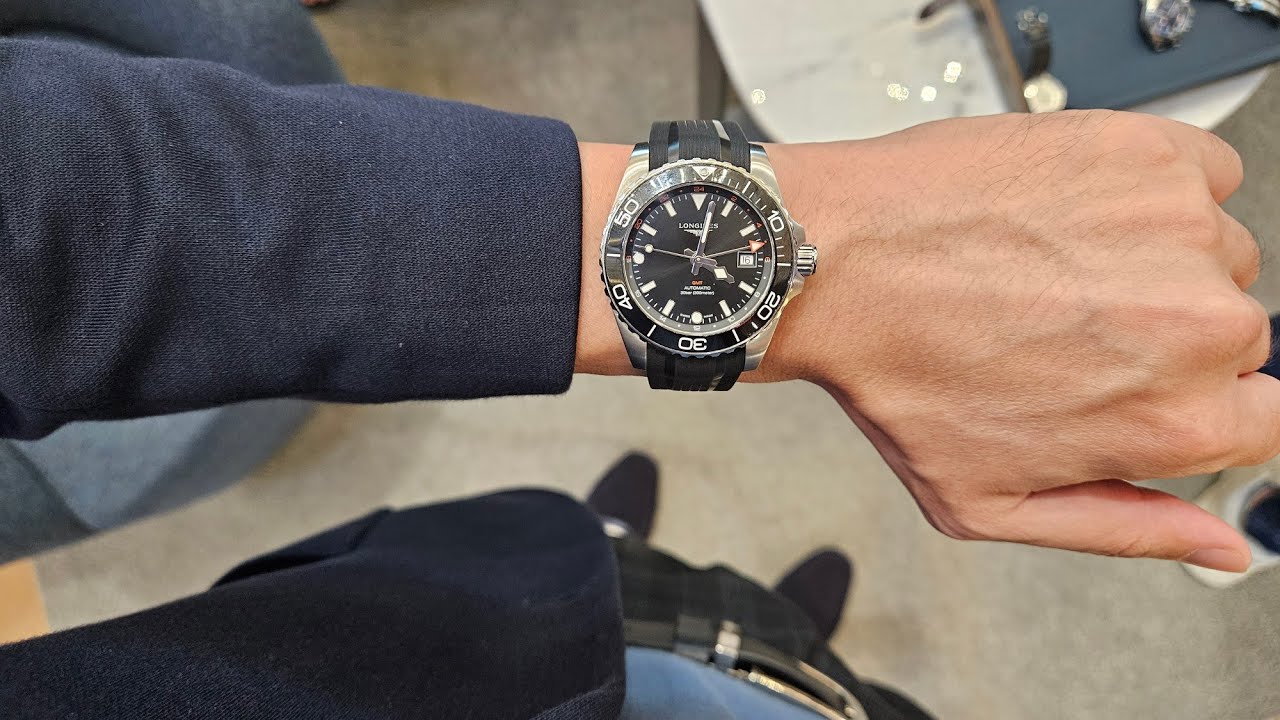 NEW LONGINES HYDROCONQUEST GMT - RUBBER STRAP