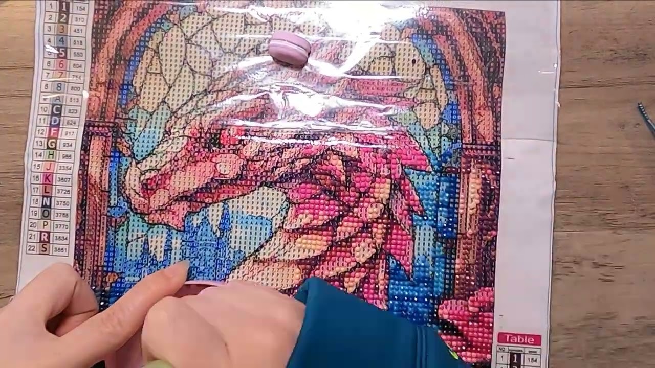 Stained Glass Dragon | Diamond Painting Time Lapse