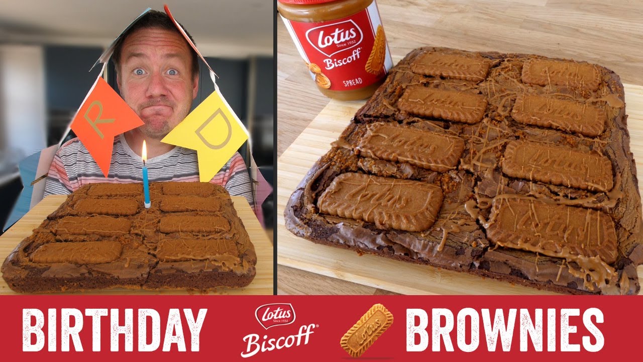 Barrys Birthday Biscoff Brownies