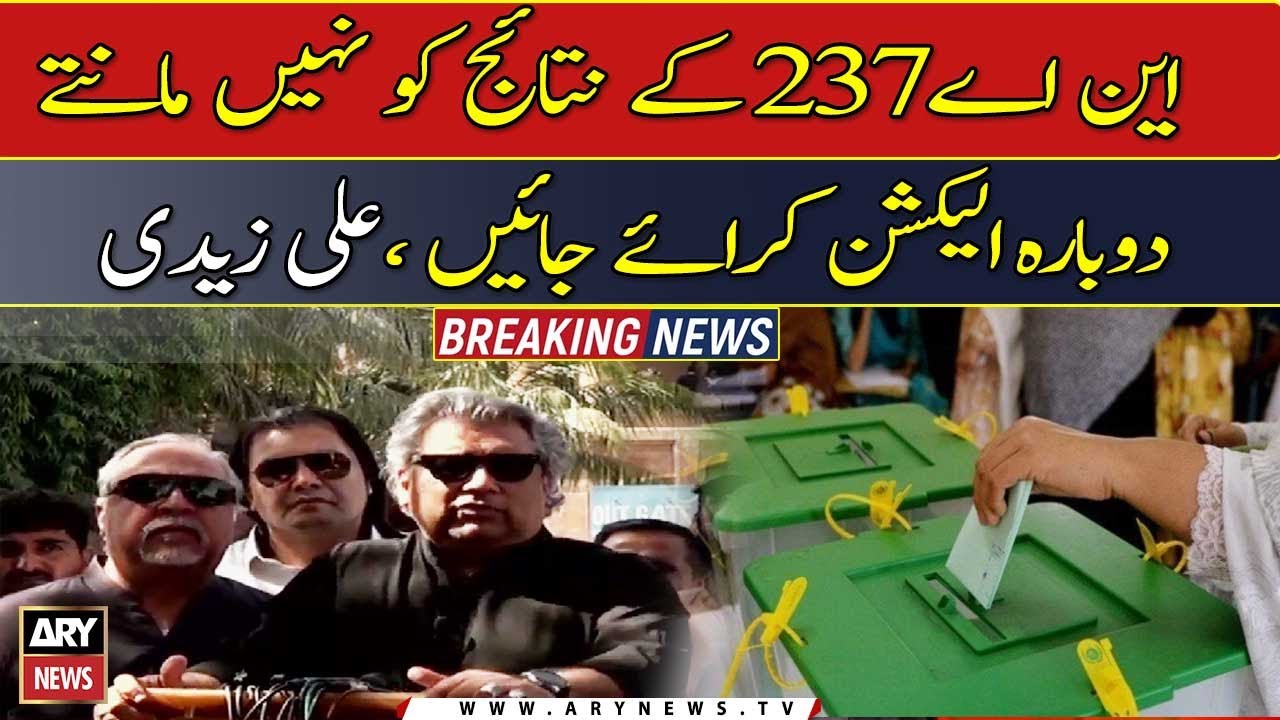 Do not accept the results of NA-237: Ali Zaidi