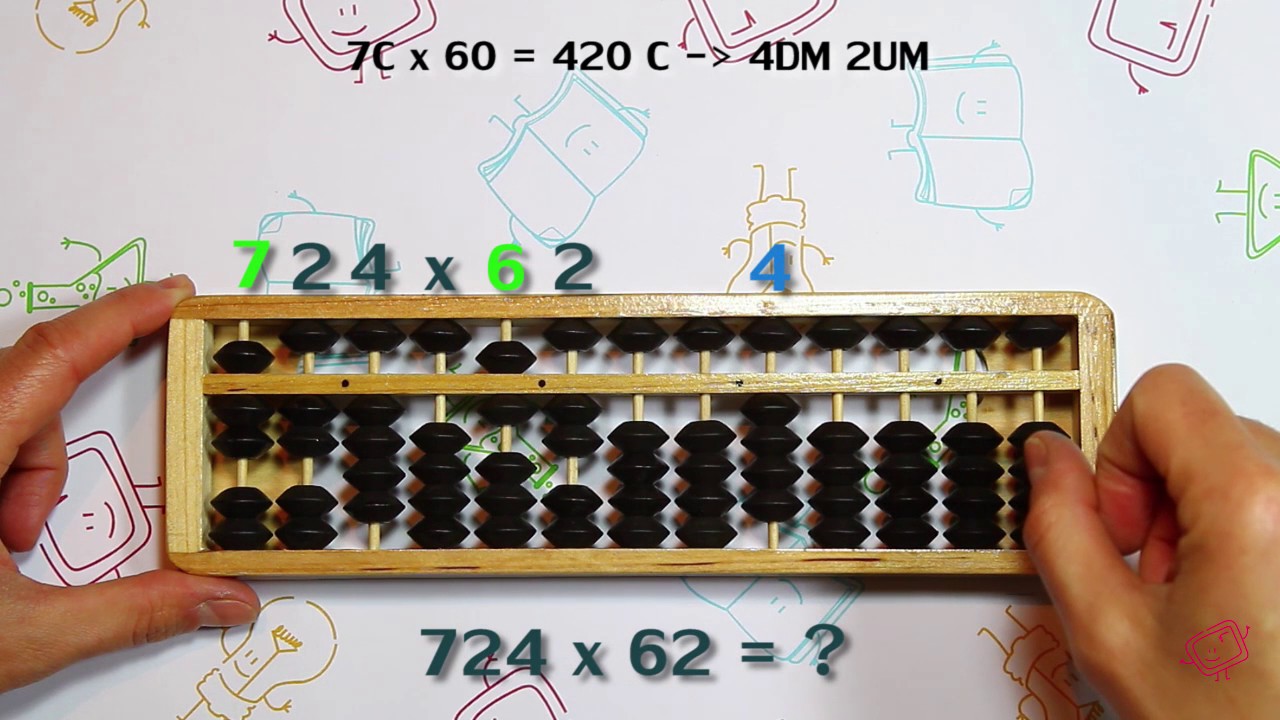 Multiplicar por varias cifras I. Ábaco Soroban Tutorial. DIVERTIAULA.