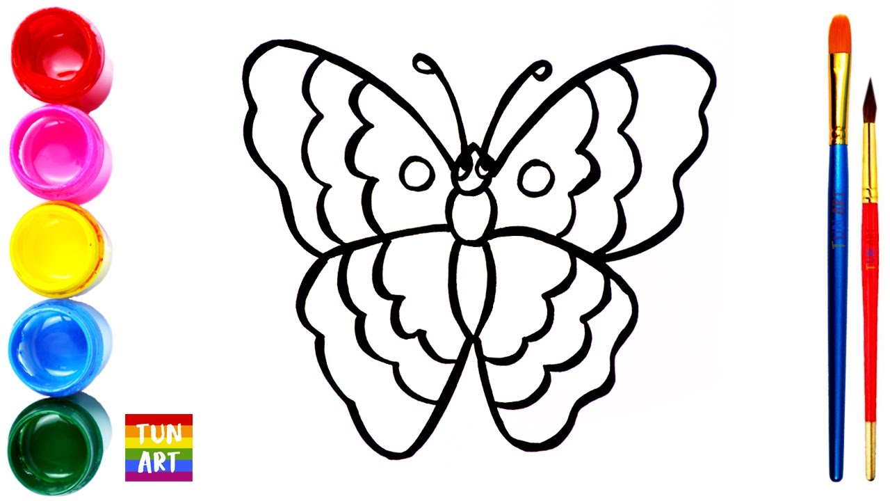 Draw and Color The Butterfly | Vẽ V&agrave; To M&agrave;u Con Bướm | Belajar Menggambar dan Mewarnai untuk Anak