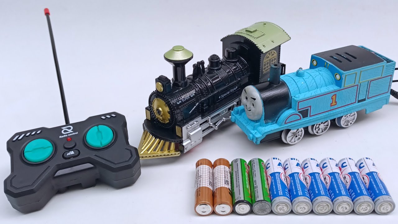 Asmr unboxing dan merakit mainan kereta api uap thomas,classic train Locomotive,train classic