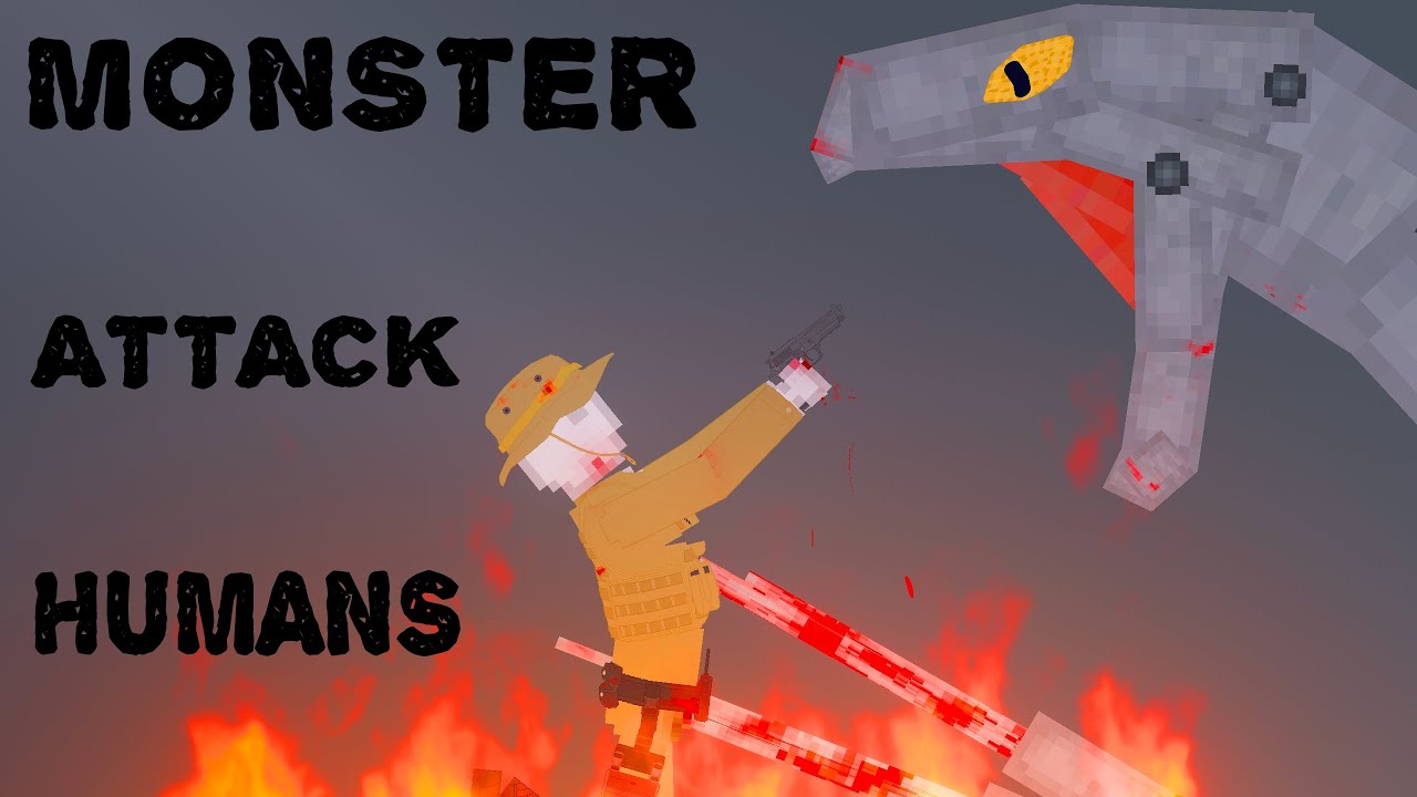 Monsters Attack Soldiers in People Playground